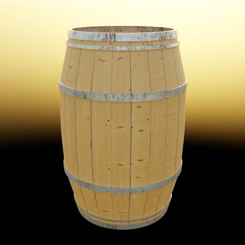 Barrel with rusted metal bands preview image